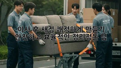 이사 후 새집, 쾌적하게 만들기: 안전하고 효율적인 정리정돈 팁